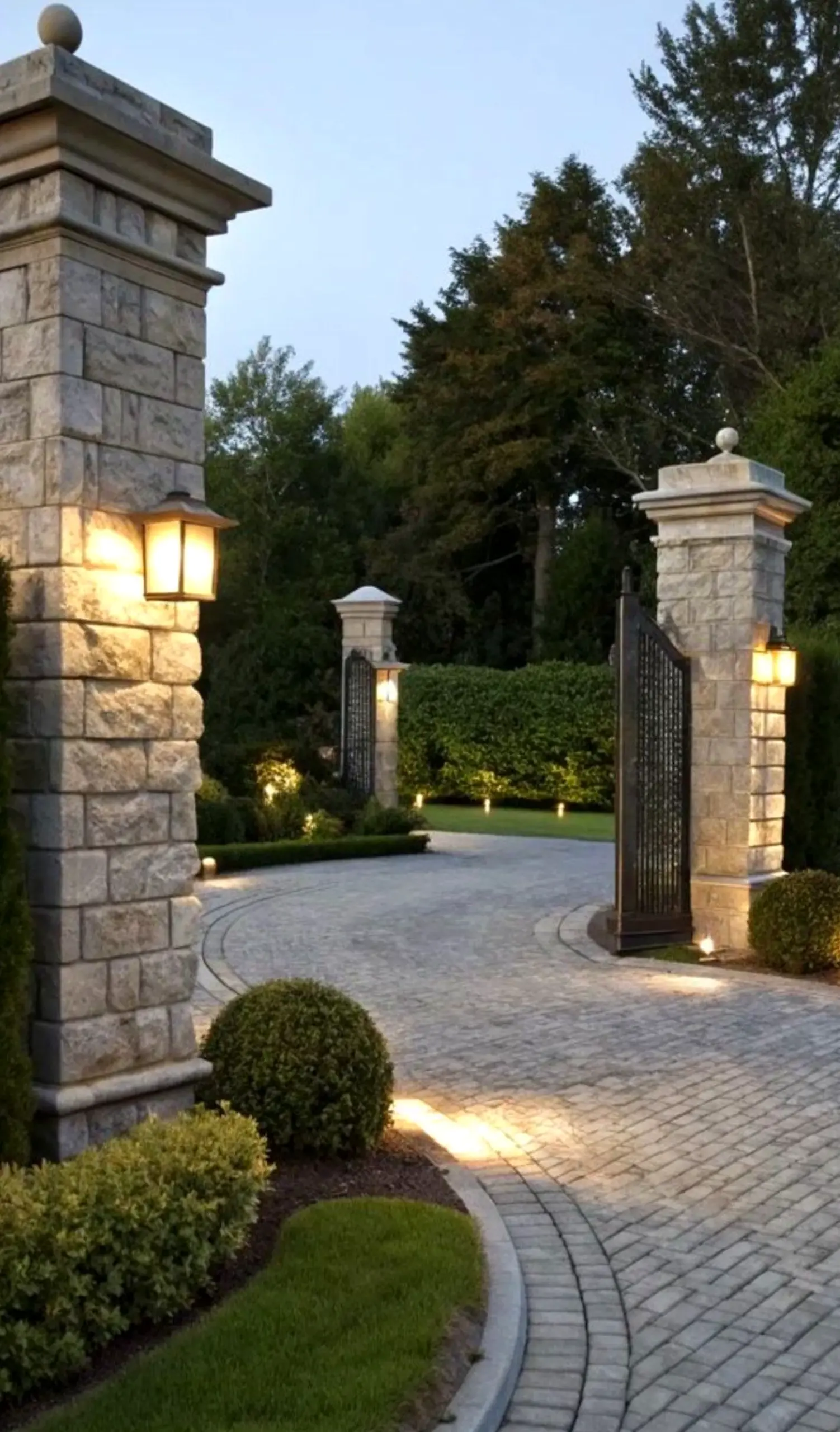 Luminous porch bench supports the garden edge through light, leaving the space feeling fresh and intentional.