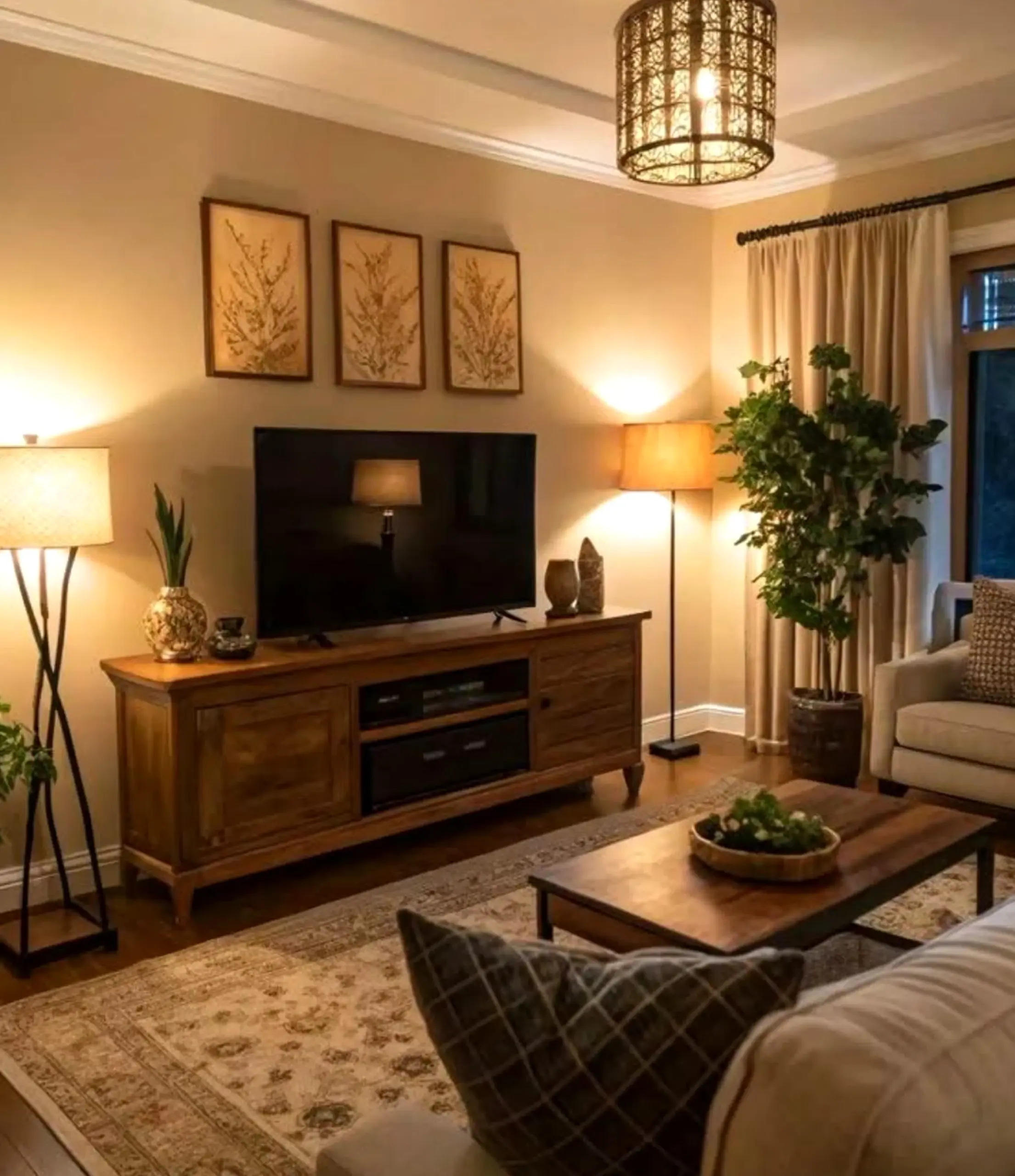 Crisp linen bedding frames the setting with softness, making the scene feel clear and inviting.