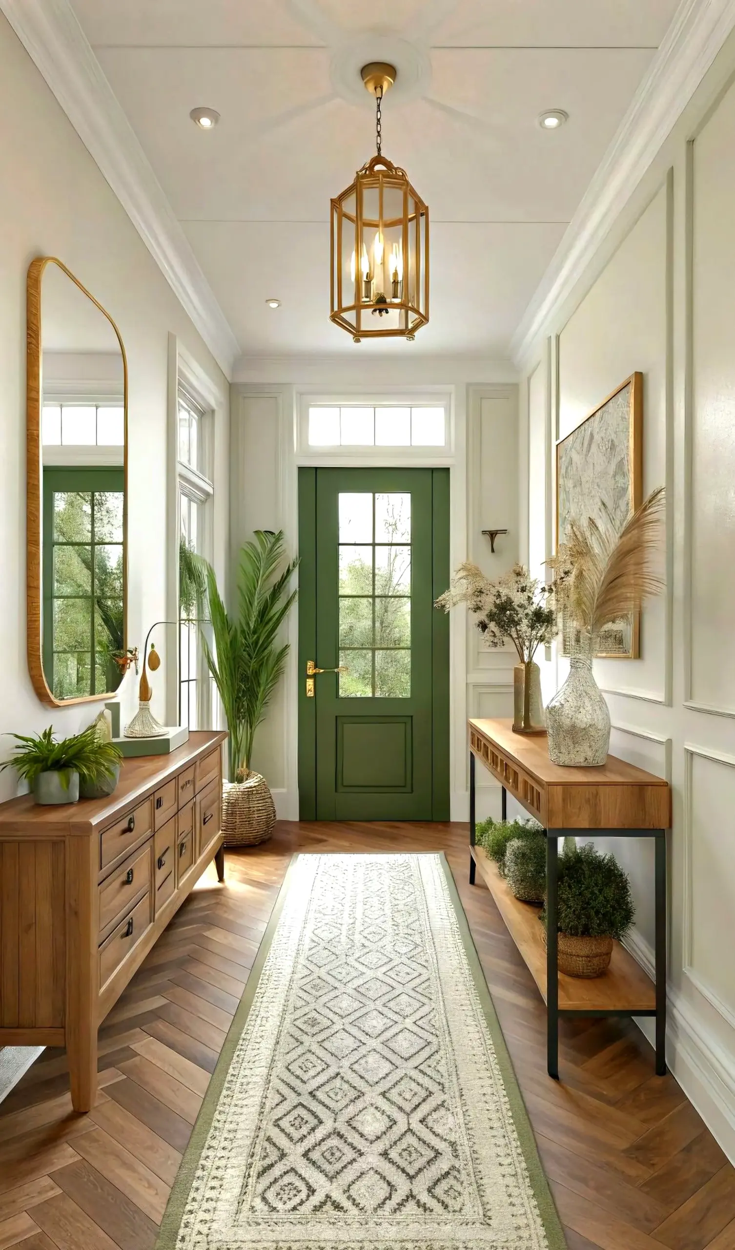 Simple wall niche brings personality to the room, creating a mood that feels comfortable in daily use.