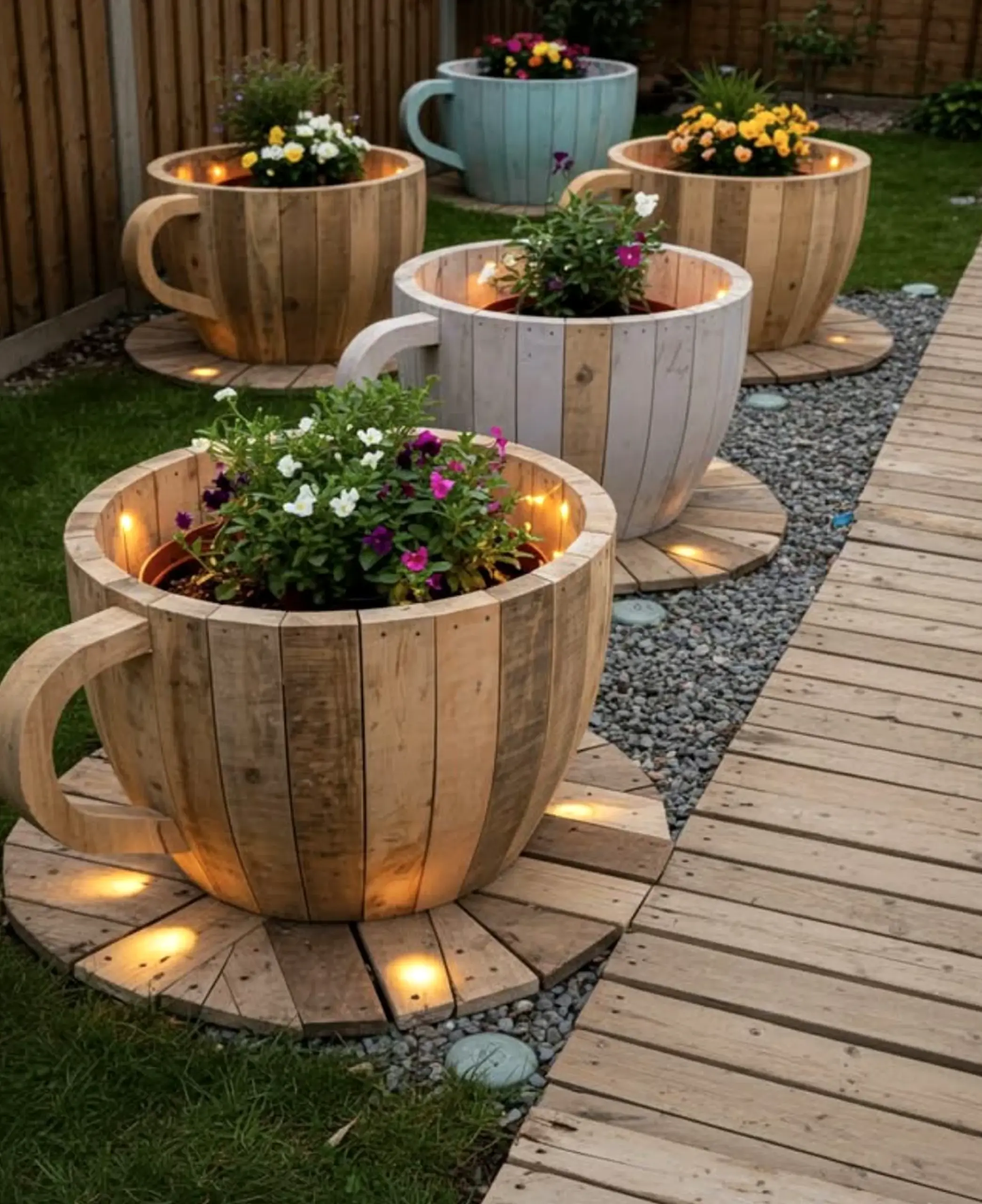 Calm courtyard view introduces shape into the entry, keeping the atmosphere warm without clutter.
