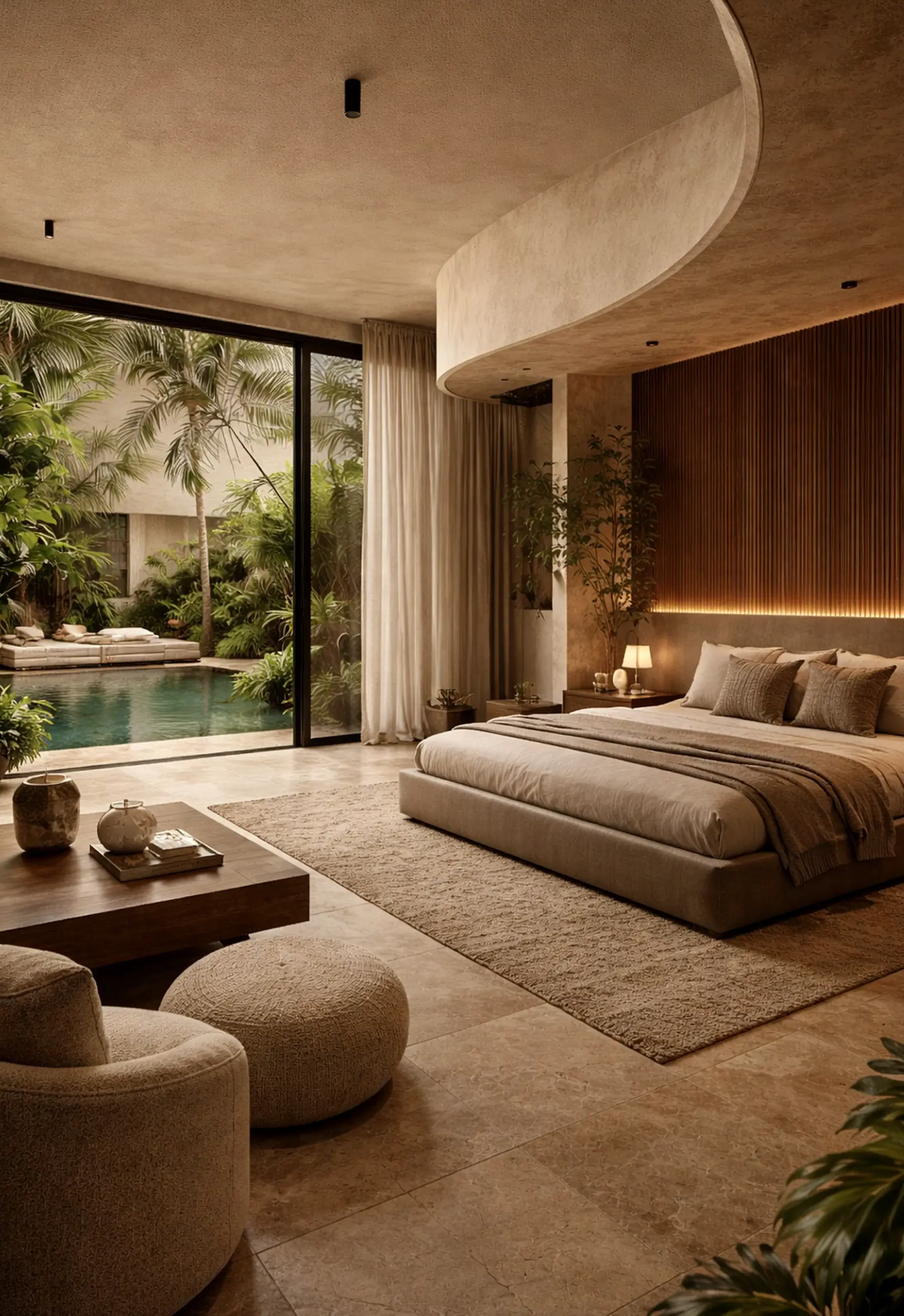 Elegant floral bed draws attention to freshness while the entry stays soft at the edges.