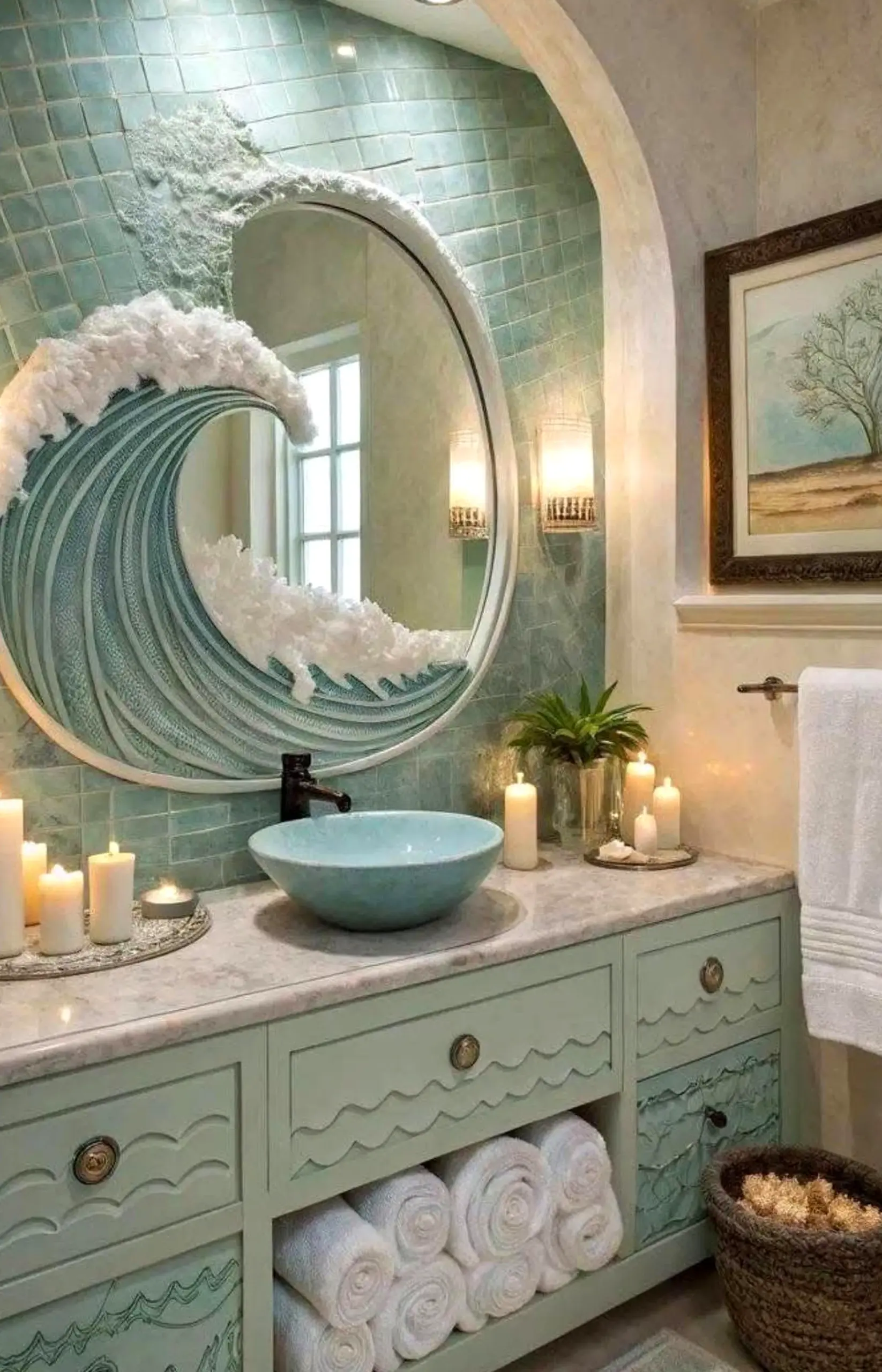 Airy balcony scene adds a clear layer of movement, helping the room feel settled and welcoming.