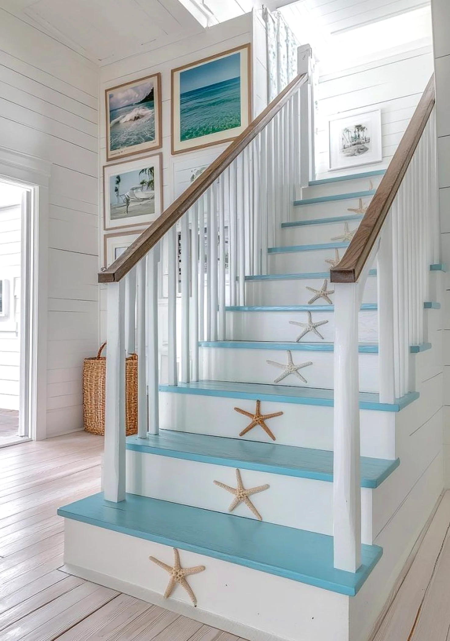 Crisp cabinet wall frames the entry with order, making the scene feel visually grounded.