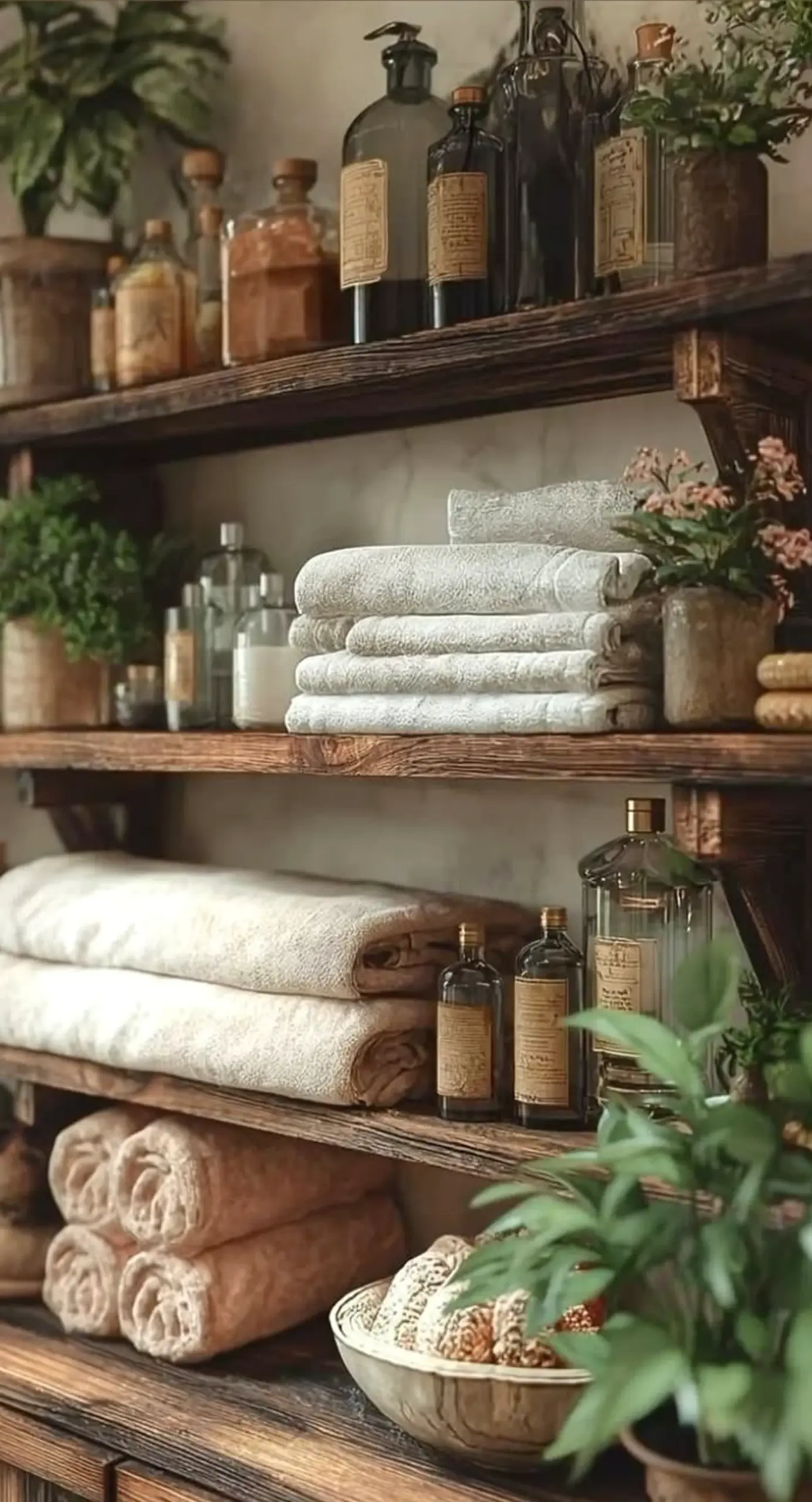 Refined storage corner frames the backdrop with comfort, making the scene feel quietly finished.