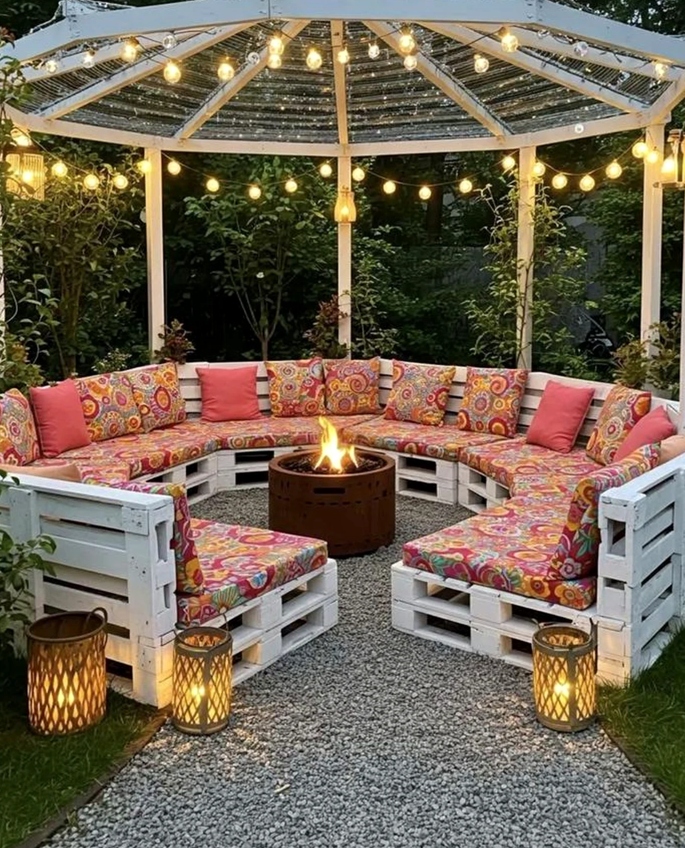 Soft garden seating brings character to the room, creating a mood that feels open and lived-in.