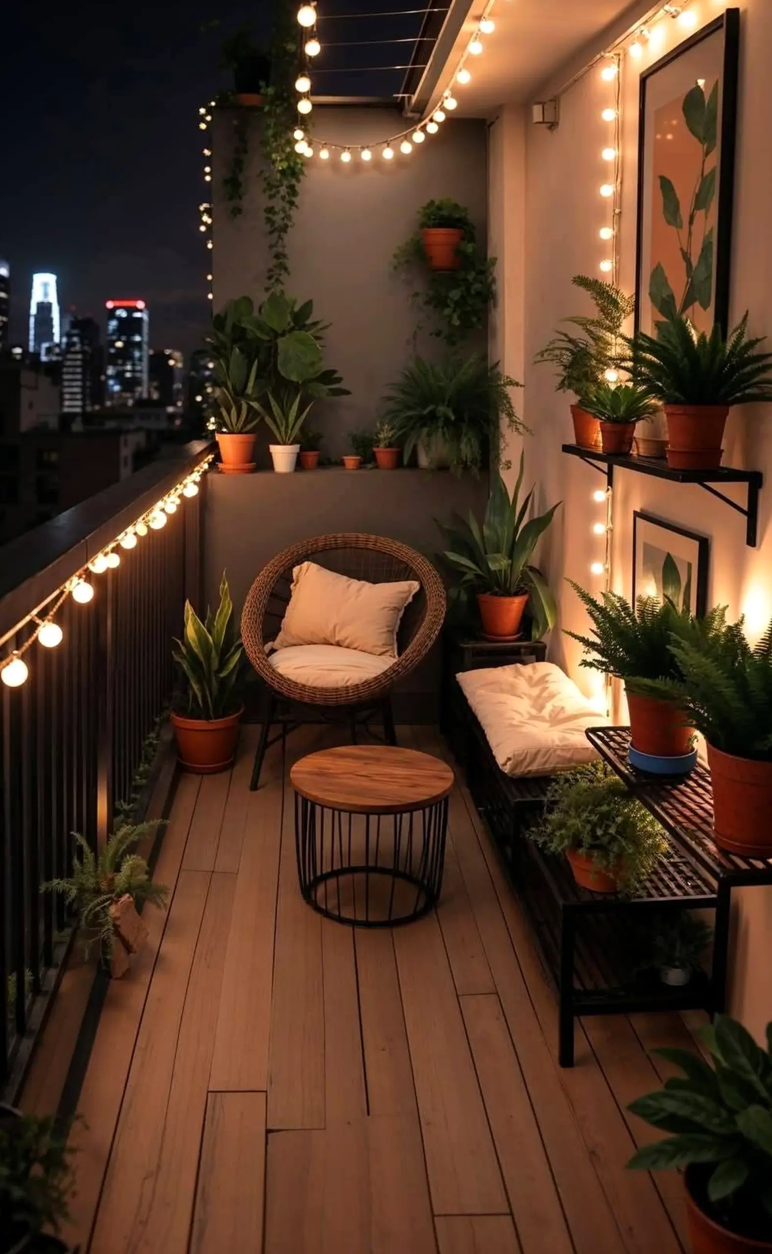 Soft garden seating adds character across the arrangement, giving the decor a finish that feels easy to enjoy.