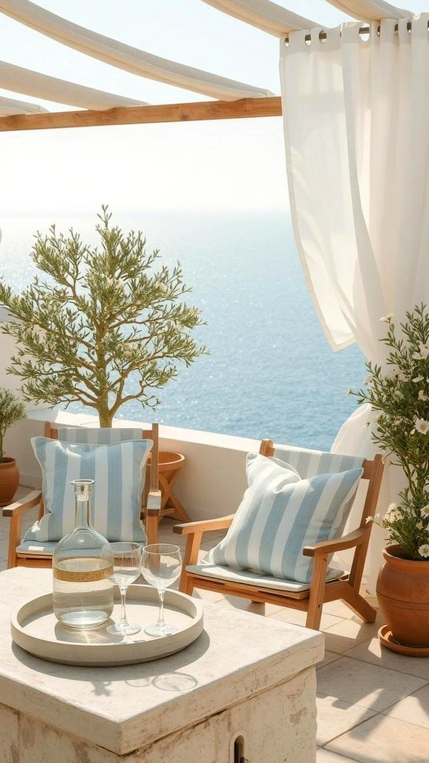 Cozy wooden deck draws attention to clarity while the corner stays quietly finished.