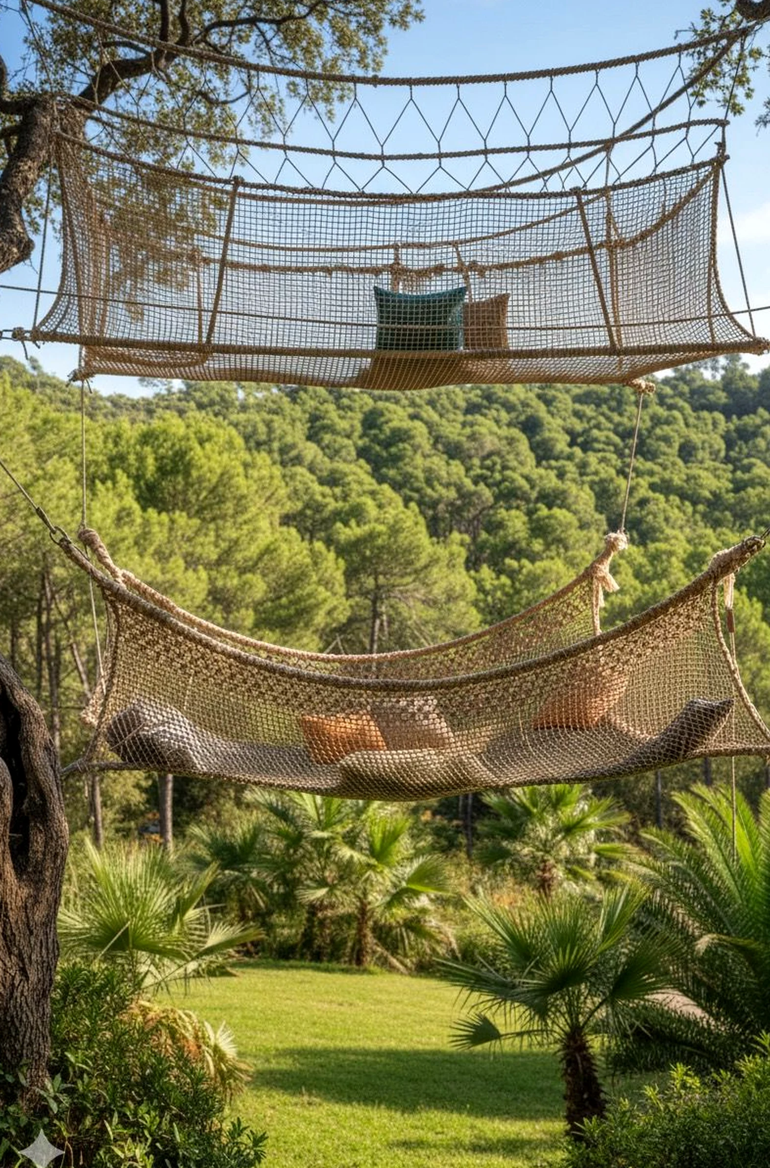 Refined stone path introduces clarity into the outdoor space, keeping the atmosphere soft at the edges.