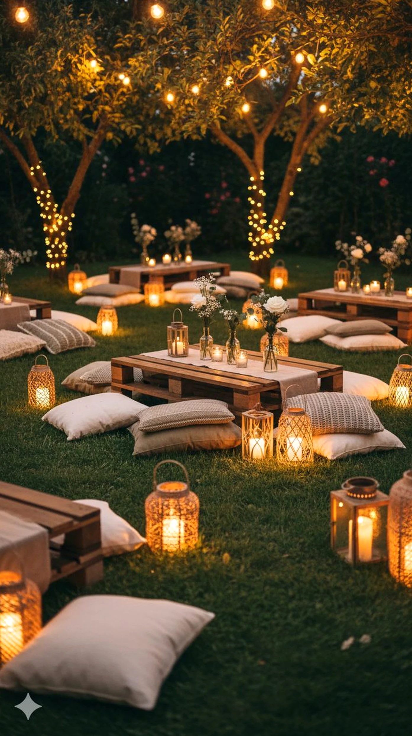 Luminous linen bedding introduces softness into the design, keeping the atmosphere visually grounded.