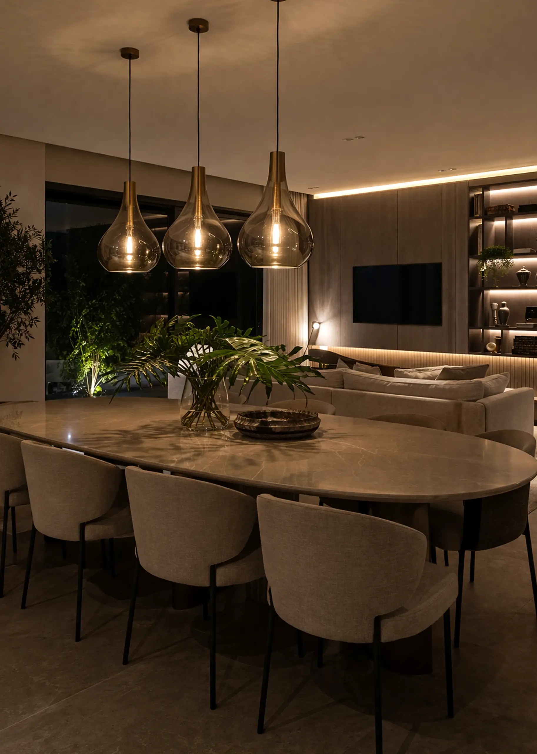 Airy balcony scene supports the garden edge through movement, leaving the space feeling settled and welcoming.
