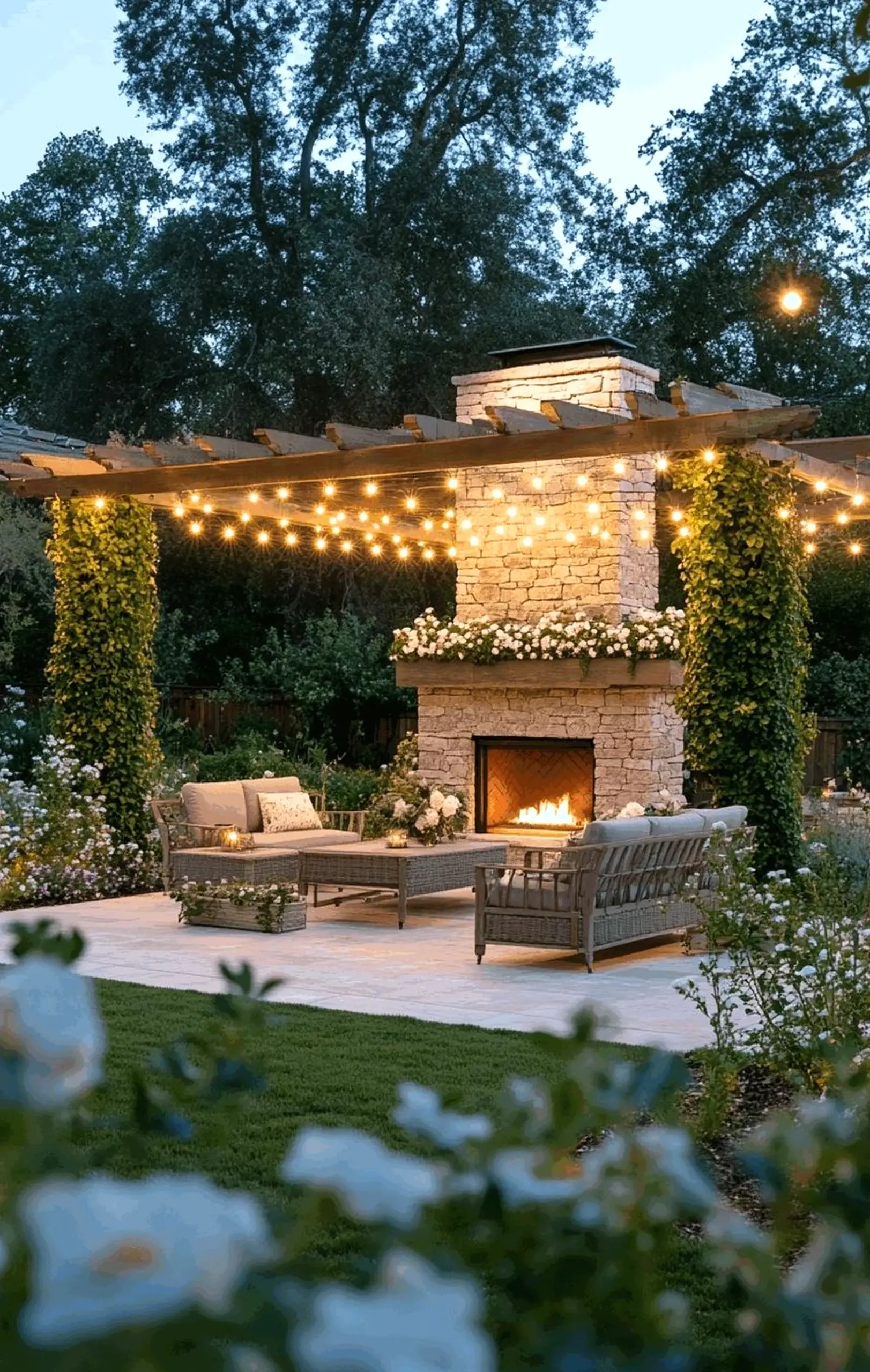 Elegant wooden deck adds a clear layer of balance, helping the composition feel easy to enjoy.