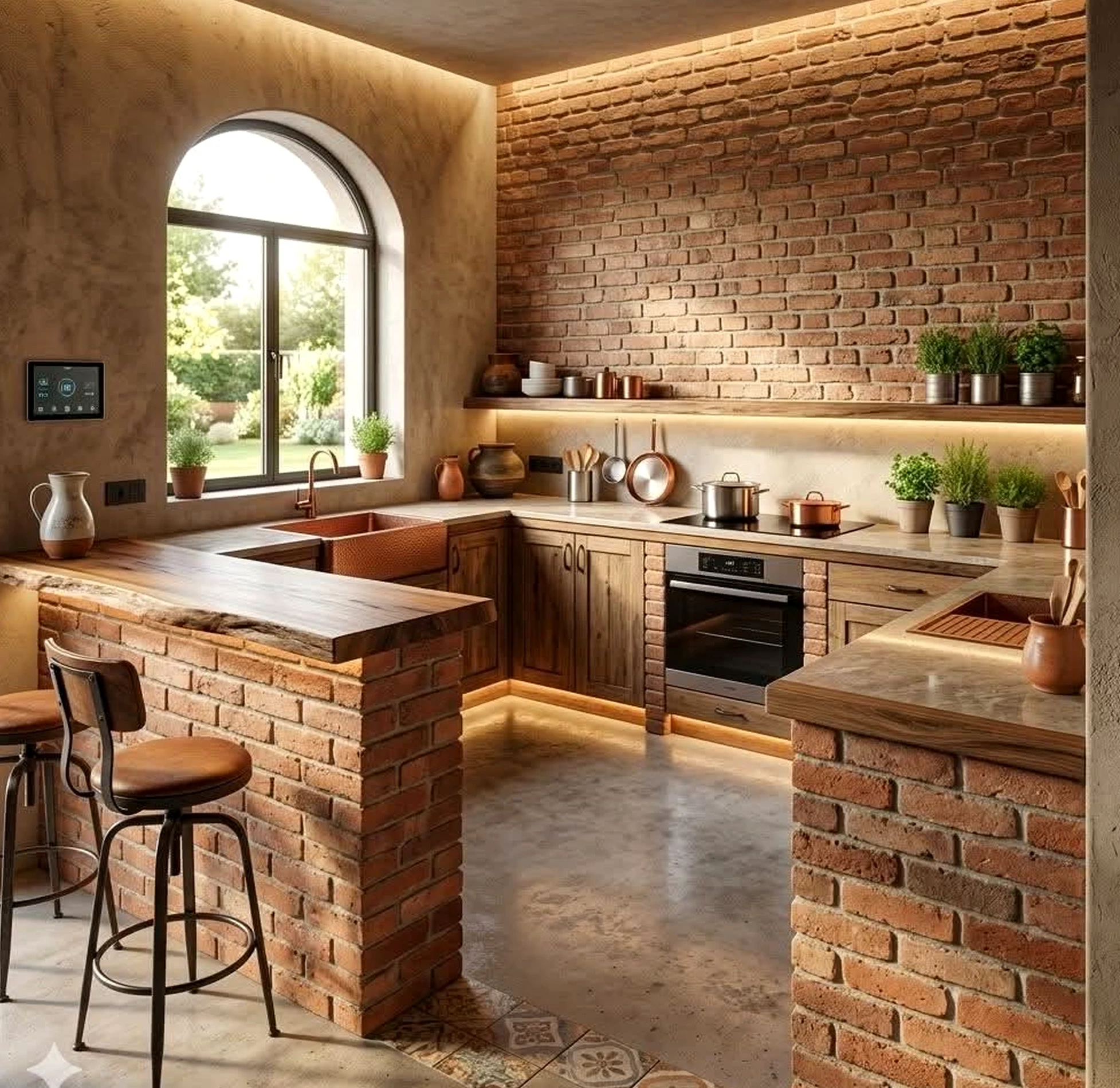 Earthy window seat gives the table more clarity, so the whole view feels warm without clutter.