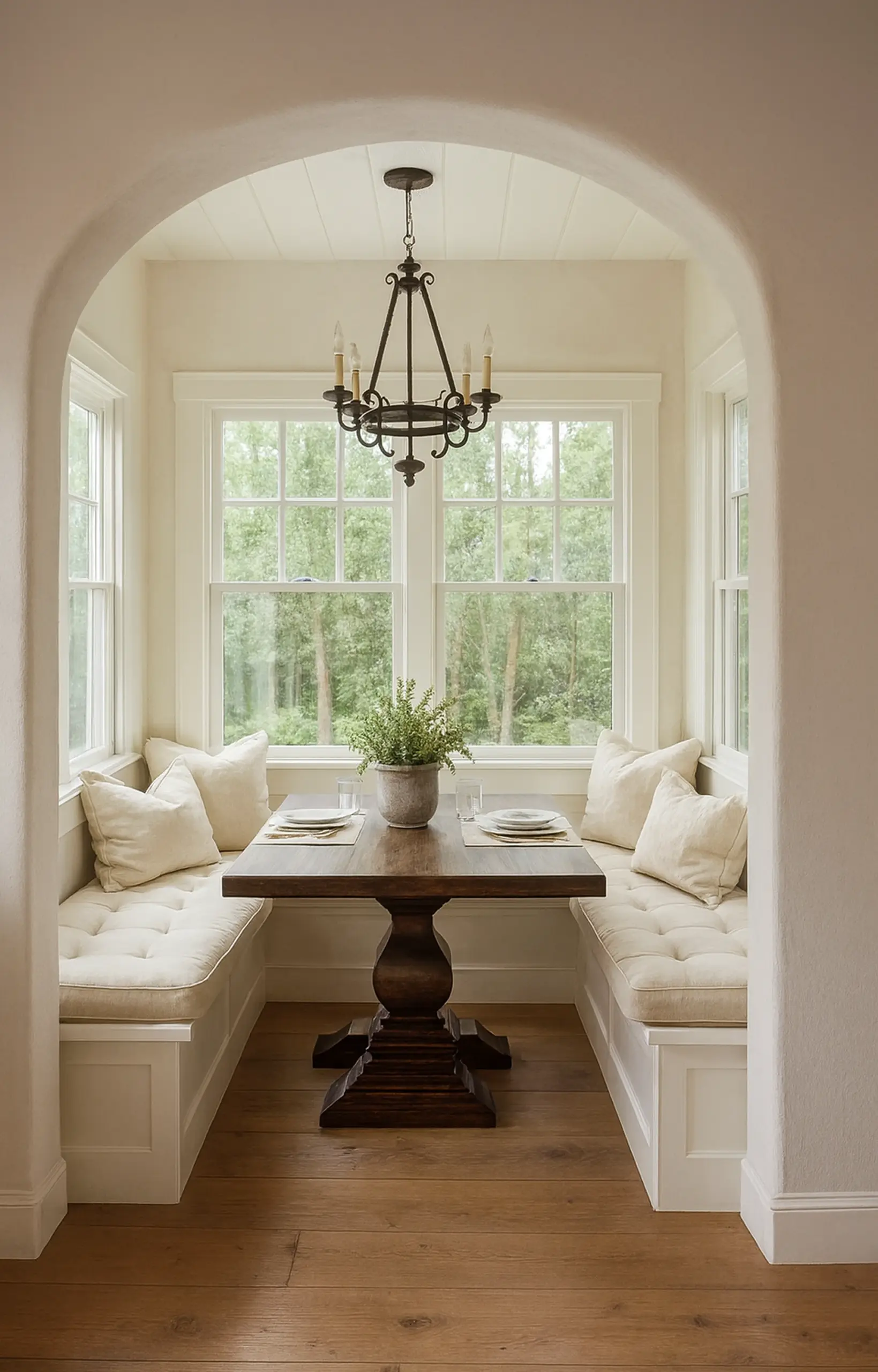 Open soft sofa adds a clear layer of movement, helping the outdoor space feel open and lived-in.