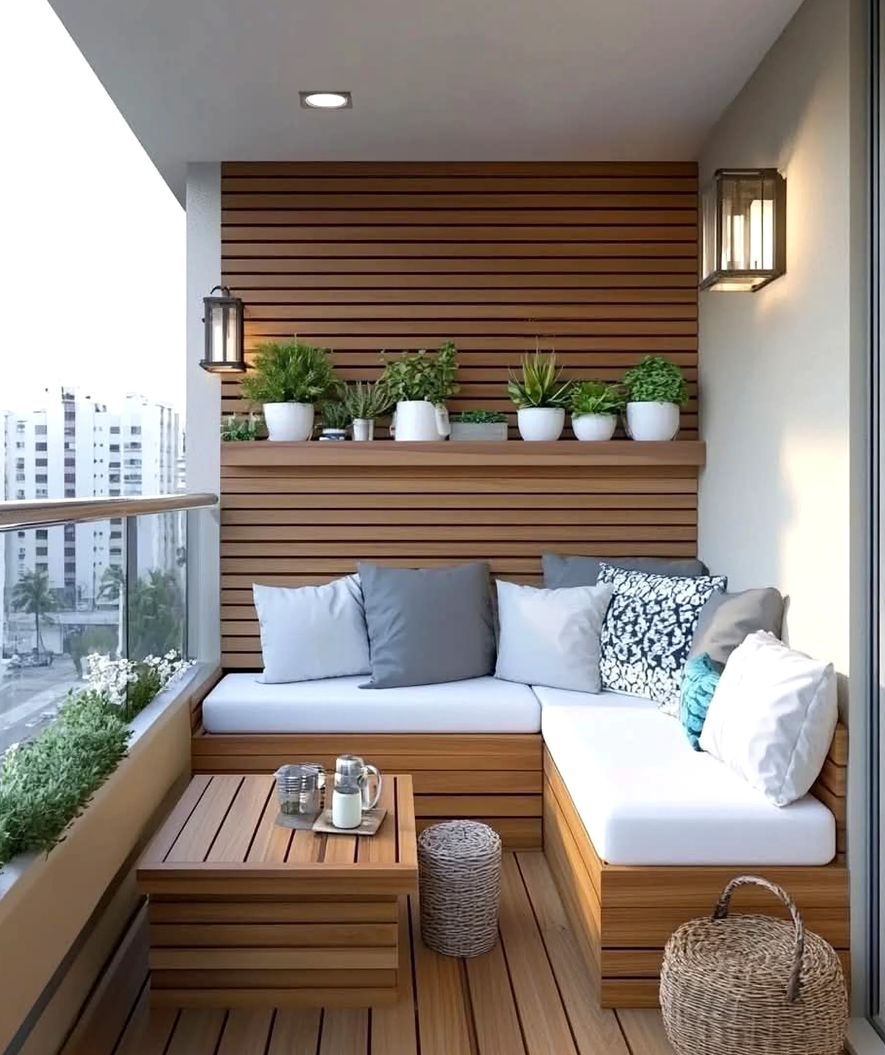 Leafy dining setup brings a useful note of contrast, making the garden edge feel settled and welcoming.