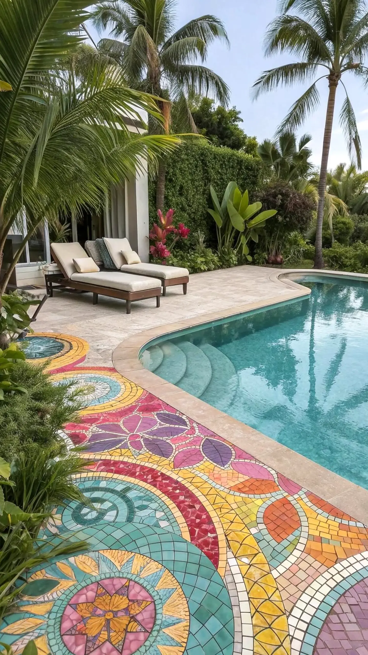 Open outdoor lounge adds a clear layer of movement, helping the backdrop feel easy to enjoy.