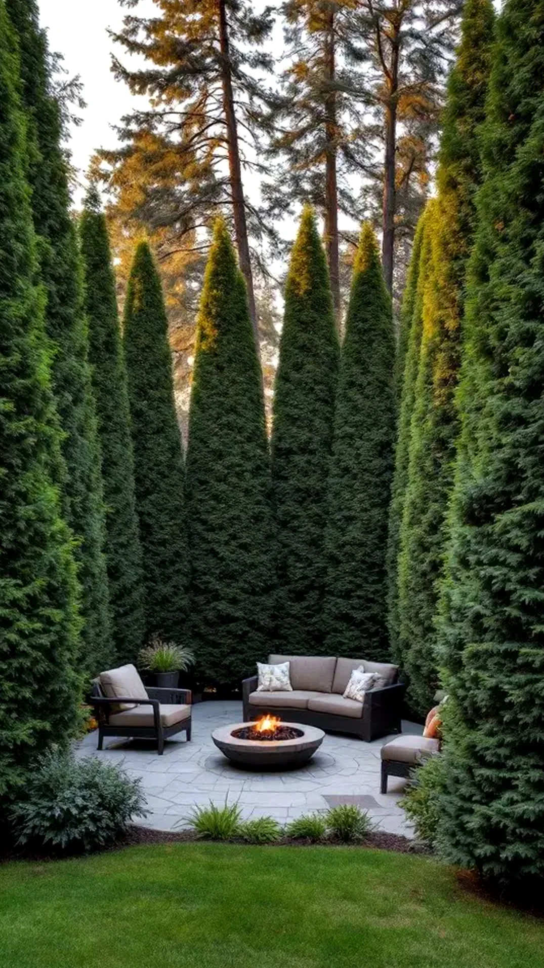 Natural arched doorway adds a clear layer of depth, helping the garden edge feel fresh and intentional.