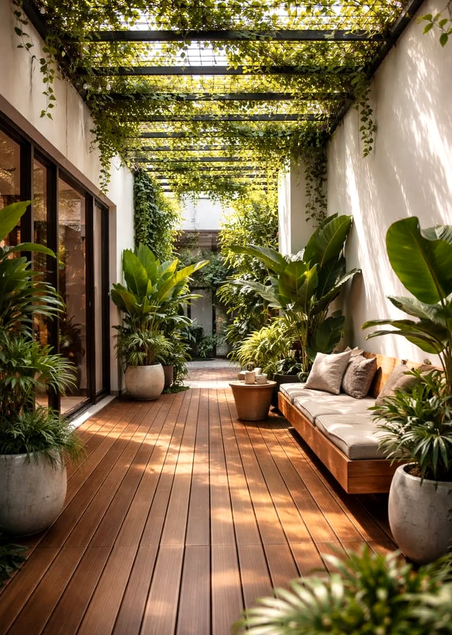Airy stair landing adds a clear layer of freshness, helping the wall feel fresh and intentional.