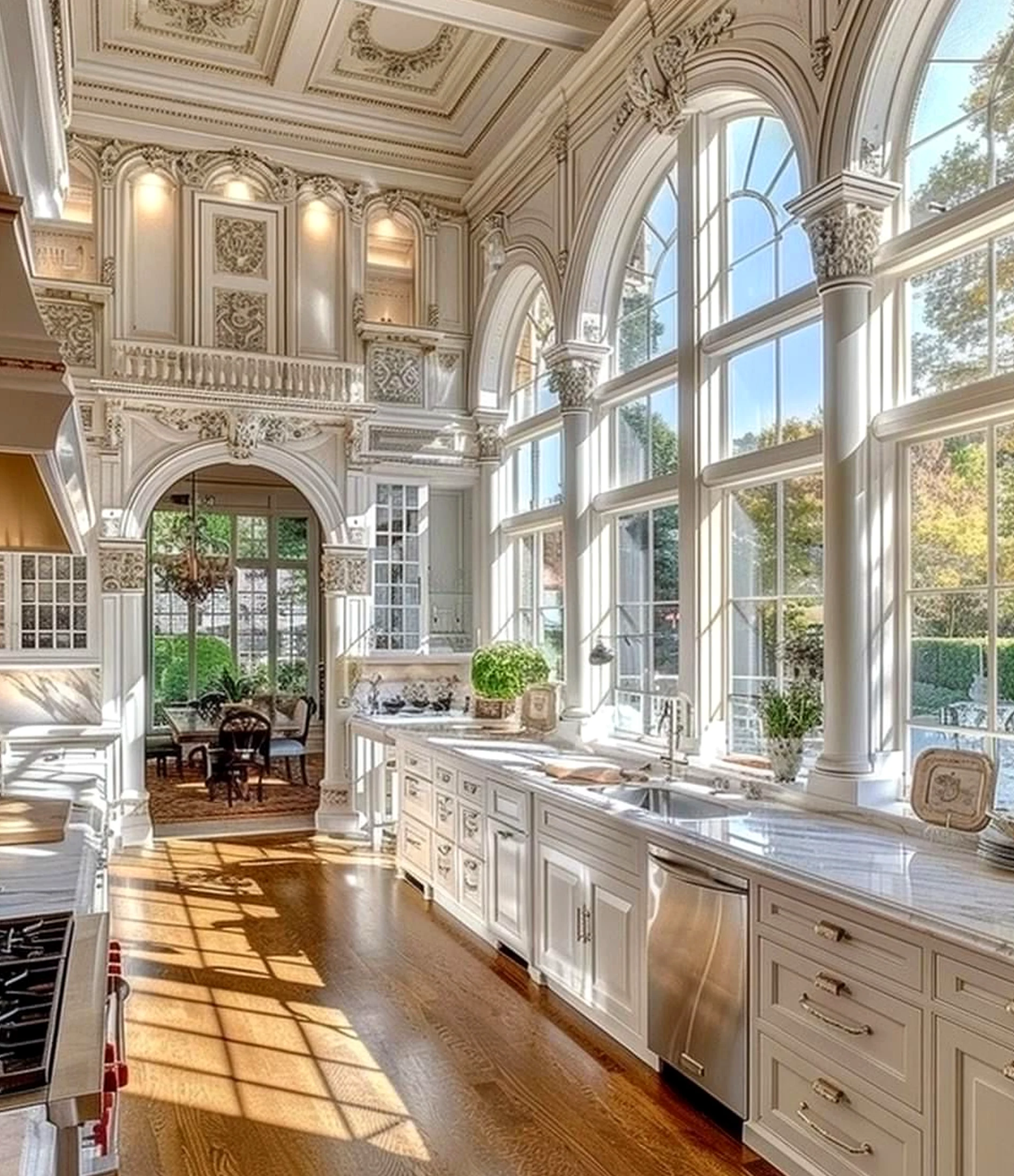 Airy dining setup draws attention to light while the composition stays open and lived-in.