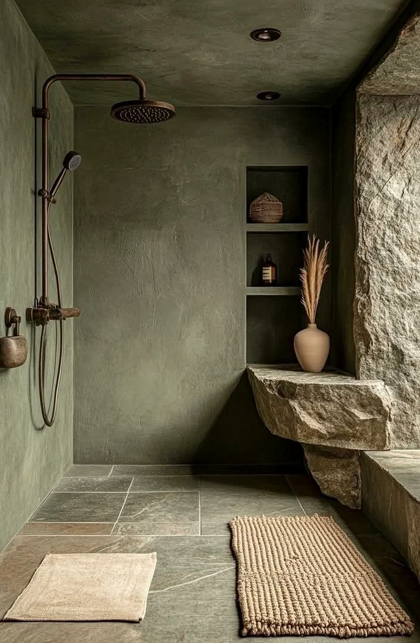 Luminous lamp detail supports the design through charm, leaving the space feeling quietly finished.