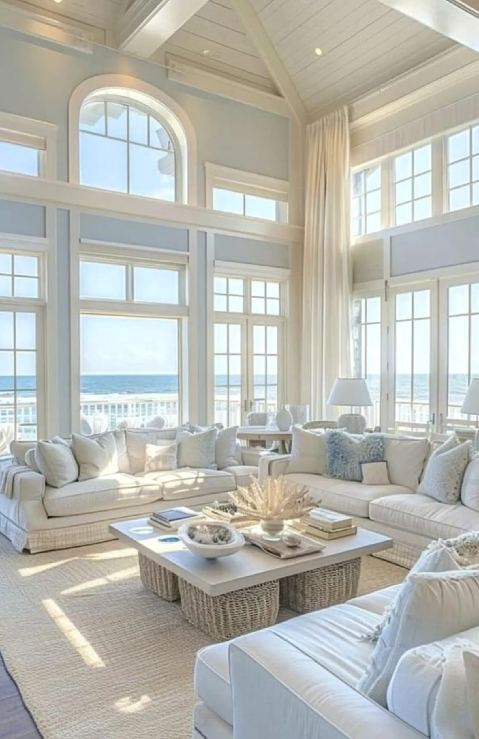 Elegant breakfast table adds a clear layer of shape, helping the view feel simple yet expressive.