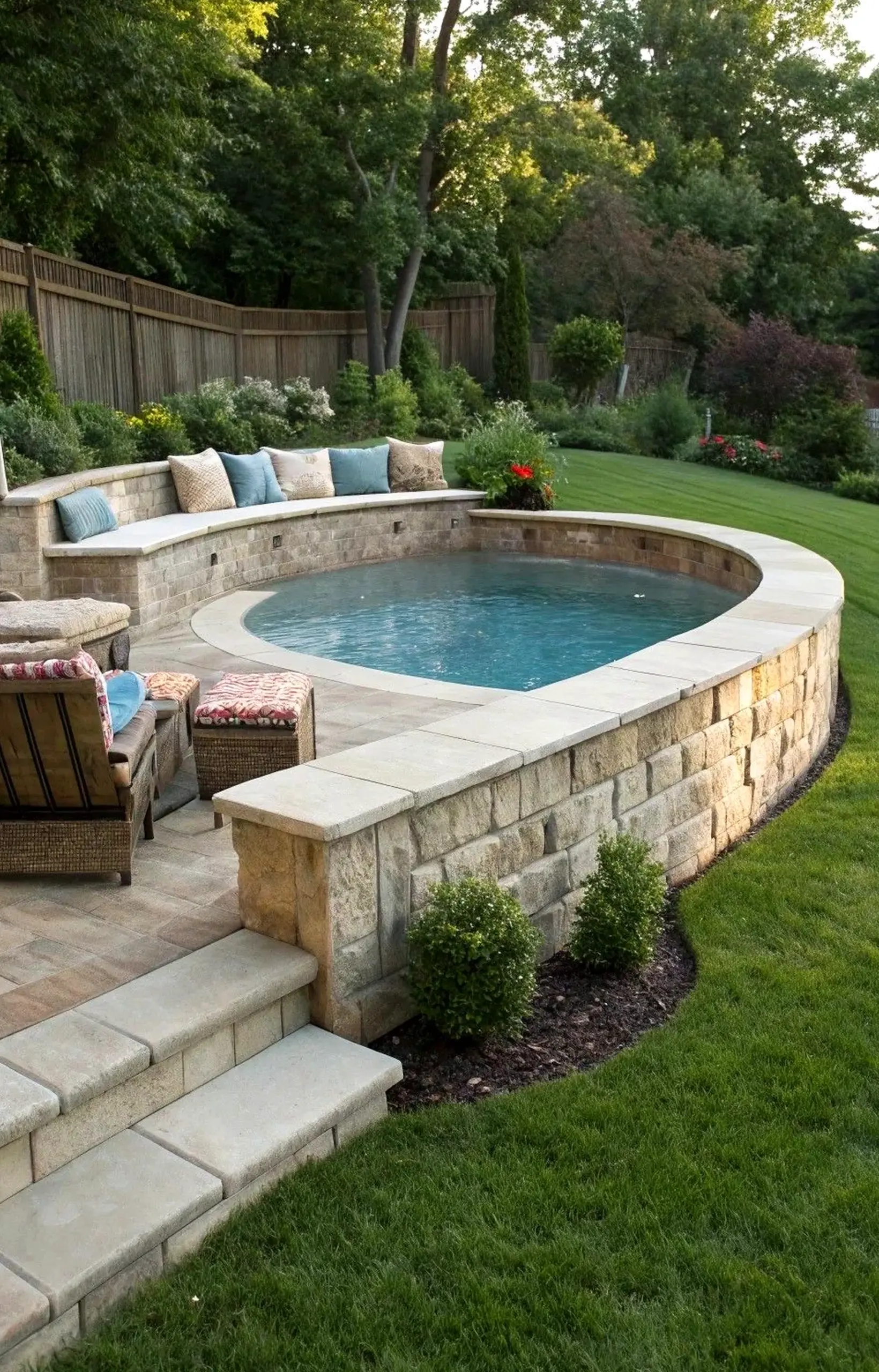 Leafy stair landing brings a useful note of softness, making the setting feel settled and welcoming.