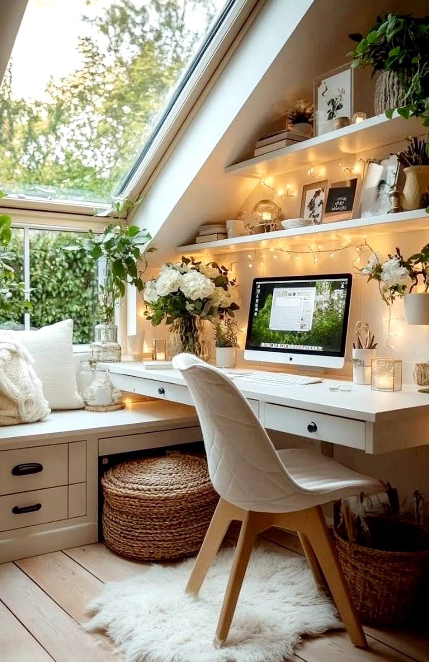 Quiet colorful passage draws attention to contrast while the outdoor space stays comfortable in daily use.
