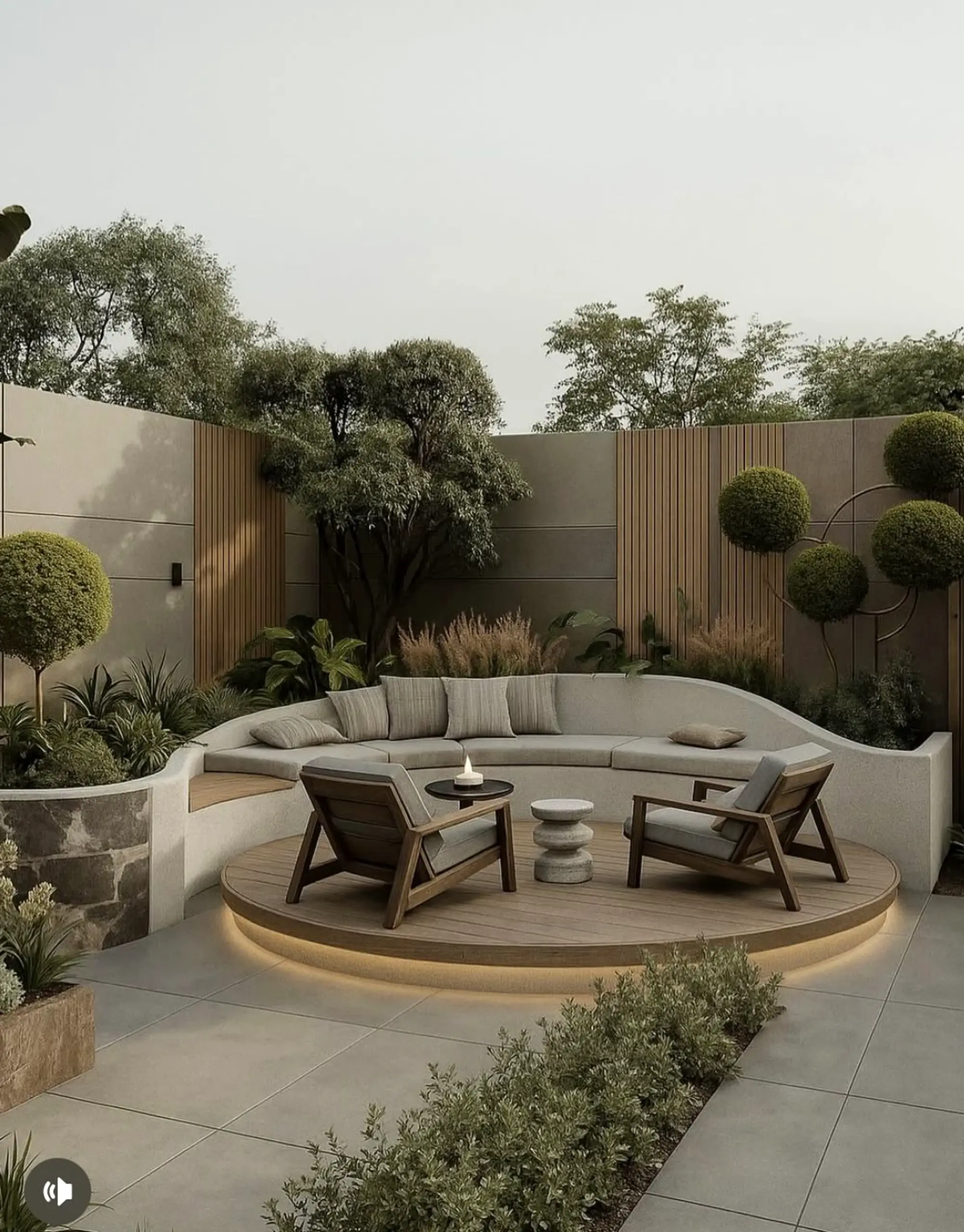 Open outdoor lounge adds a clear layer of depth, helping the outdoor space feel fresh and intentional.