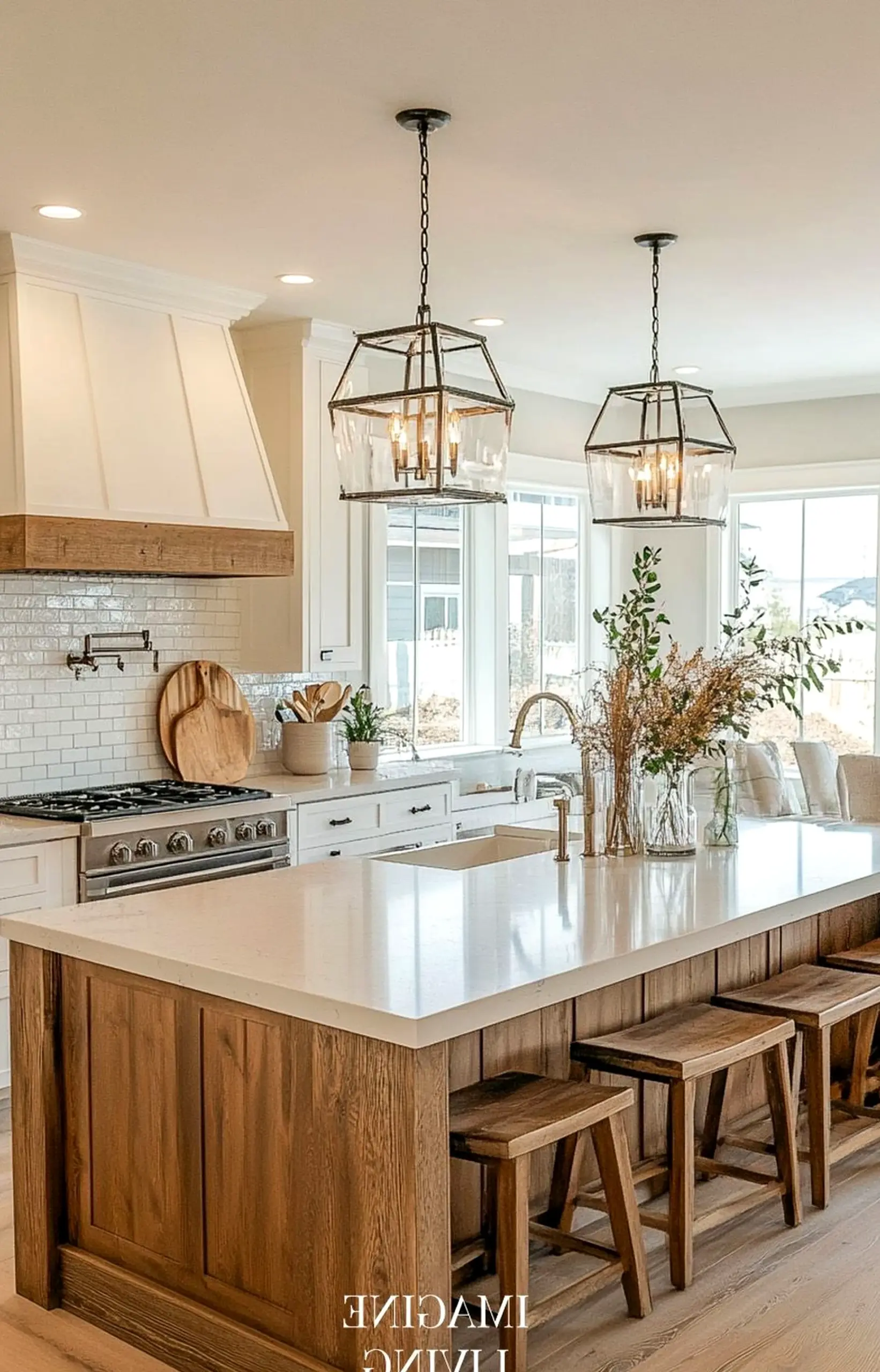 Fresh ceiling detail anchors the entry with focus, giving the view a mood that feels open and lived-in.
